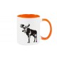 Kaffeepott beidseitig mit Motiv bedruckt Tiere Elch, Elk, Karibus