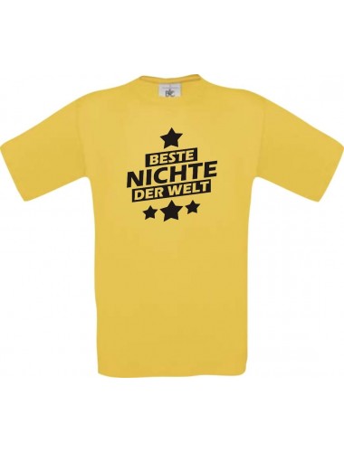 Kinder-Shirt beste Nichte der Welt Farbe gelb, Größe 104
