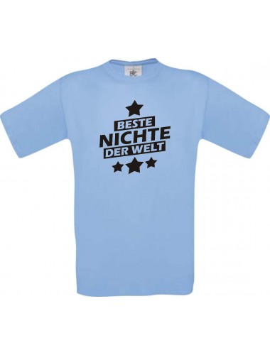 Kinder-Shirt beste Nichte der Welt Farbe hellblau, Größe 104