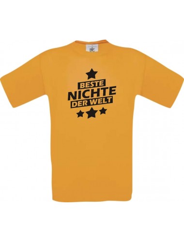 Kinder-Shirt beste Nichte der Welt Farbe orange, Größe 104