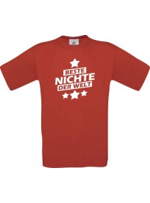 Kinder-Shirt beste Nichte der Welt Farbe rot, Größe 104