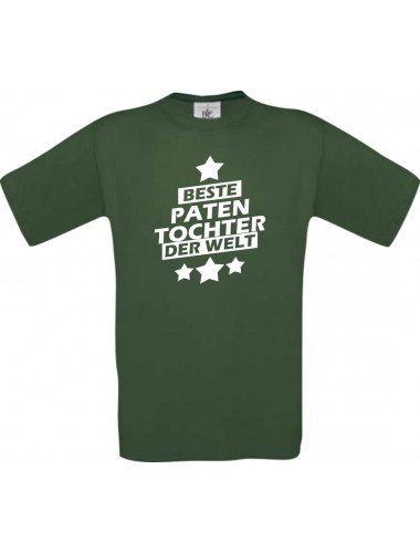 Kinder-Shirt beste Patentochter der Welt Farbe dunkelgruen, Größe 104