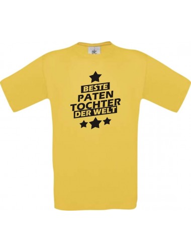 Kinder-Shirt beste Patentochter der Welt Farbe gelb, Größe 104