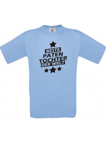 Kinder-Shirt beste Patentochter der Welt Farbe hellblau, Größe 104