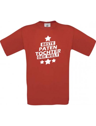 Kinder-Shirt beste Patentochter der Welt Farbe rot, Größe 104