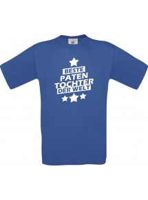 Kinder-Shirt beste Patentochter der Welt Farbe royalblau, Größe 104