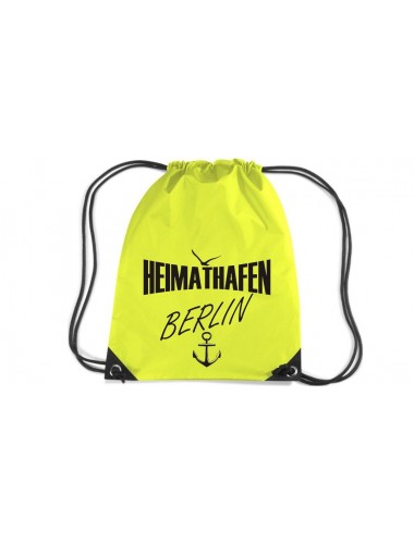 Premium Gymsac Heimathafen Berlin, fluorescentyellow