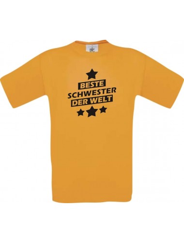 Kinder-Shirt beste Schwester der Welt Farbe orange, Größe 104
