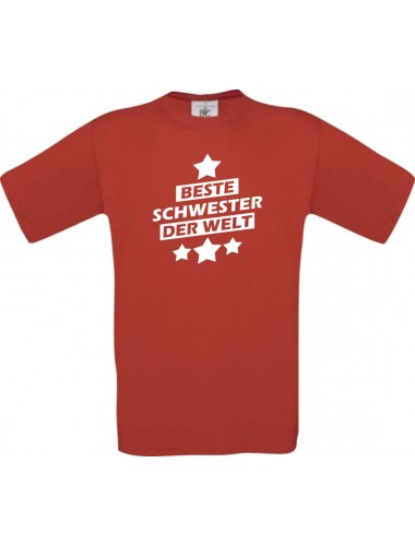 Kinder-Shirt beste Schwester der Welt Farbe rot, Größe 104
