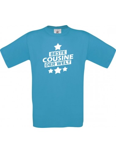 Kinder-Shirt beste Cousine der Welt Farbe atoll, Größe 104