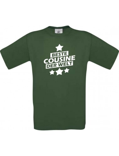 Kinder-Shirt beste Cousine der Welt Farbe dunkelgruen, Größe 104