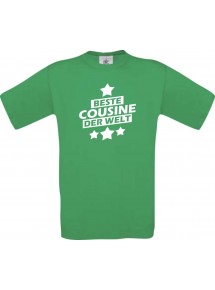 Kinder-Shirt beste Cousine der Welt Farbe kellygreen, Größe 104