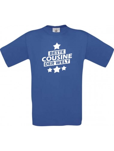 Kinder-Shirt beste Cousine der Welt Farbe royalblau, Größe 104