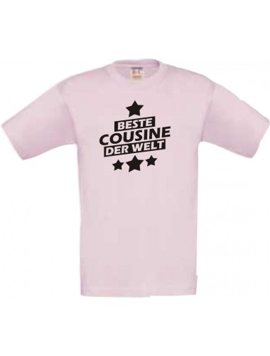 Kinder-Shirt beste Cousine der Welt Farbe rosa, Größe 104