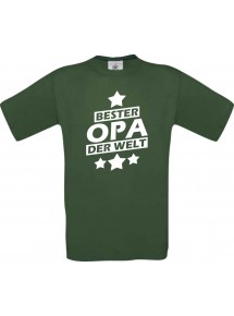 Kinder-Shirt bester Opa der Welt Farbe dunkelgruen, Größe 104