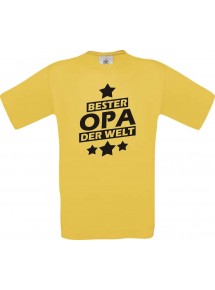 Kinder-Shirt bester Opa der Welt Farbe gelb, Größe 104