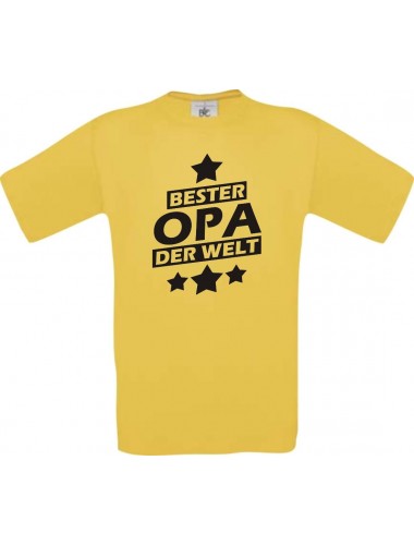 Kinder-Shirt bester Opa der Welt Farbe gelb, Größe 104