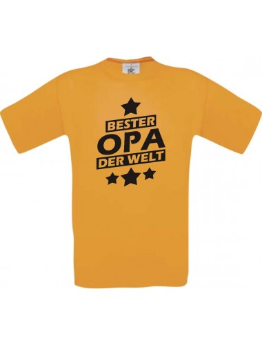 Kinder-Shirt bester Opa der Welt Farbe orange, Größe 104