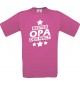 Kinder-Shirt bester Opa der Welt Farbe pink, Größe 104