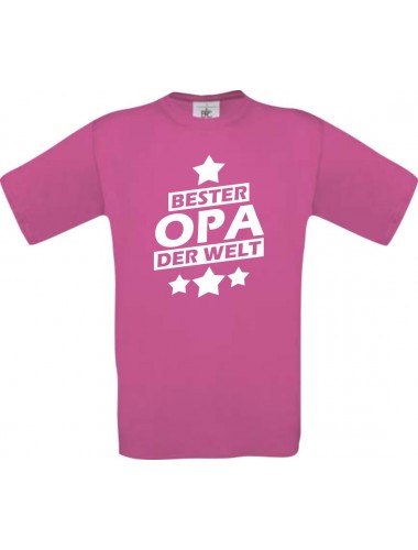 Kinder-Shirt bester Opa der Welt Farbe pink, Größe 104