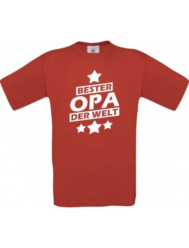 Kinder-Shirt bester Opa der Welt Farbe rot, Größe 104