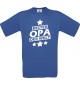 Kinder-Shirt bester Opa der Welt Farbe royalblau, Größe 104
