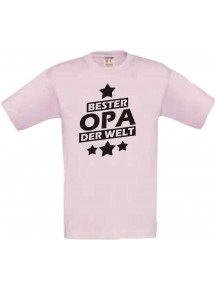 Kinder-Shirt bester Opa der Welt Farbe rosa, Größe 104
