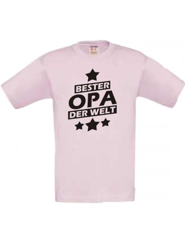 Kinder-Shirt bester Opa der Welt Farbe rosa, Größe 104