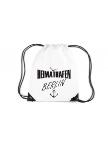Premium Gymsac Heimathafen Berlin, white