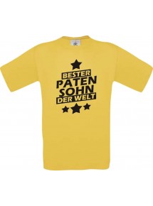 Kinder-Shirt bester Patensohn der Welt Farbe gelb, Größe 104