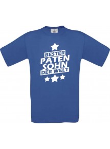 Kinder-Shirt bester Patensohn der Welt Farbe royalblau, Größe 104