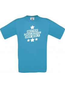 Kinder-Shirt bester Schwager der Welt Farbe atoll, Größe 104