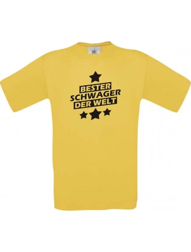 Kinder-Shirt bester Schwager der Welt Farbe gelb, Größe 104