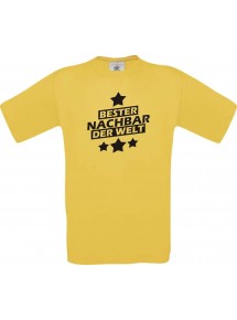 Kinder-Shirt bester Nachbar der Welt Farbe gelb, Größe 104