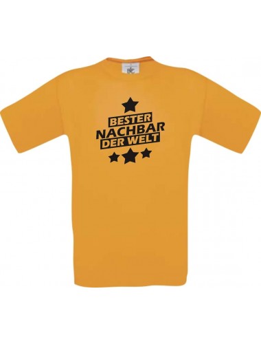 Kinder-Shirt bester Nachbar der Welt Farbe orange, Größe 104