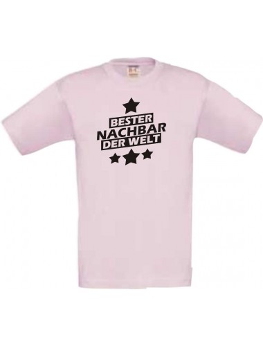 Kinder-Shirt bester Nachbar der Welt Farbe rosa, Größe 104