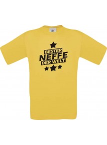 Kinder-Shirt bester Neffe der Welt Farbe gelb, Größe 104
