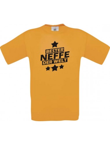 Kinder-Shirt bester Neffe der Welt Farbe orange, Größe 104