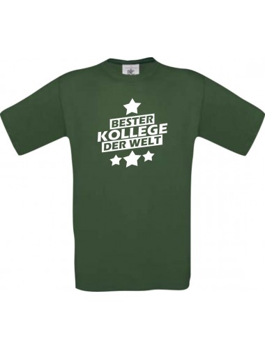 Kinder-Shirt bester Kollege der Welt Farbe dunkelgruen, Größe 104