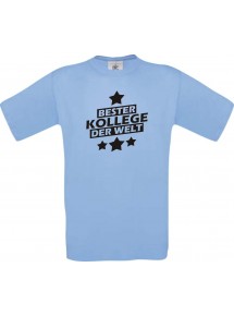 Kinder-Shirt bester Kollege der Welt Farbe hellblau, Größe 104