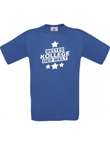 Kinder-Shirt bester Kollege der Welt Farbe royalblau, Größe 104