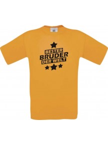 Kinder-Shirt bester Bruder der Welt Farbe orange, Größe 104