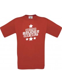 Kinder-Shirt bester Bruder der Welt Farbe rot, Größe 104