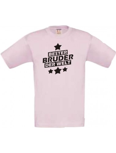 Kinder-Shirt bester Bruder der Welt Farbe rosa, Größe 104
