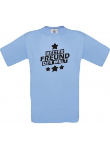Kinder-Shirt bester Freund der Welt Farbe hellblau, Größe 104