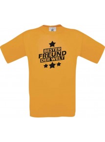 Kinder-Shirt bester Freund der Welt Farbe orange, Größe 104