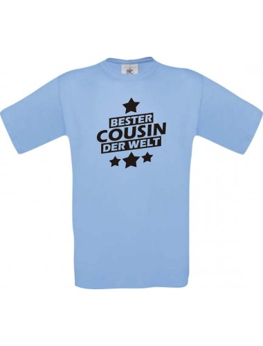 Kinder-Shirt bester Cousin der Welt Farbe hellblau, Größe 104