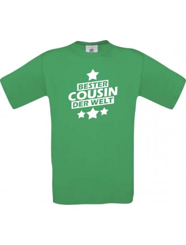 Kinder-Shirt bester Cousin der Welt Farbe kellygreen, Größe 104
