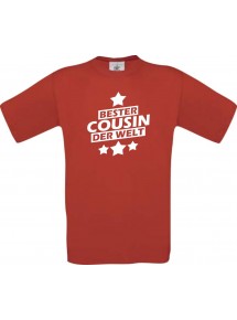 Kinder-Shirt bester Cousin der Welt Farbe rot, Größe 104