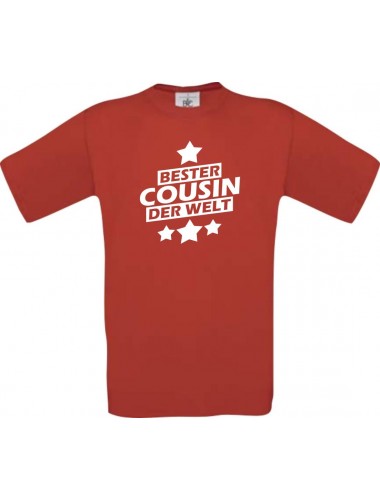 Kinder-Shirt bester Cousin der Welt Farbe rot, Größe 104